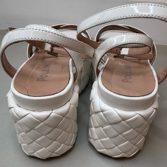 Pollini White Wedge Sandals – Size 7 – Made in Italy - Picture 12 of 17